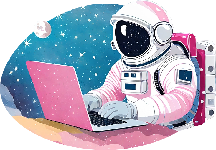 Hero Web Development Astronautul Roz